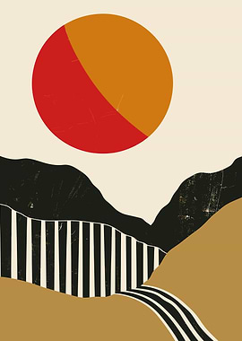 Minimalist Landscape Retro