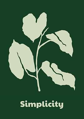 Tropical leaves with quote