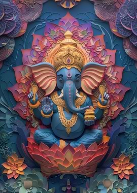 Ganesha Paper Art