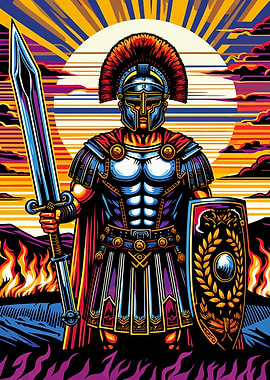 warrior wpap pop art