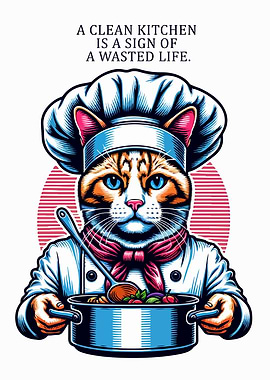 funny chef cat cook