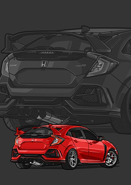 honda civic type r red