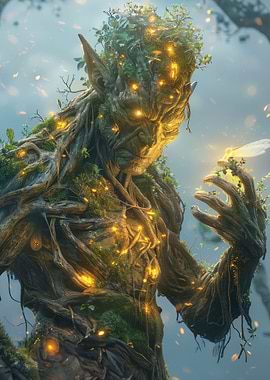fantasy treant with a faer