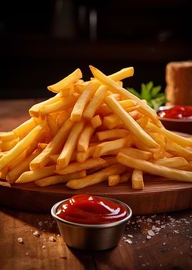 French Fries chips Food