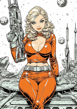 Sexy Astro Pinup Girl