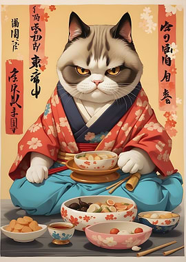 Funny Japan Cat