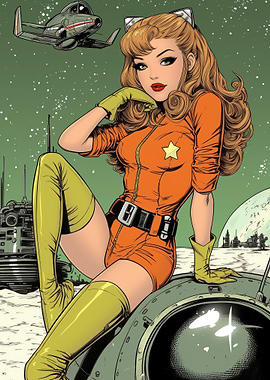 Sexy Astro Pinup Girl