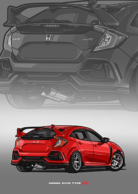 honda civic type r red
