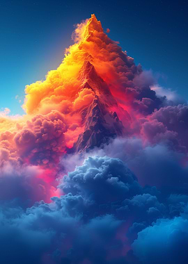 Colorful Mountain Clouds