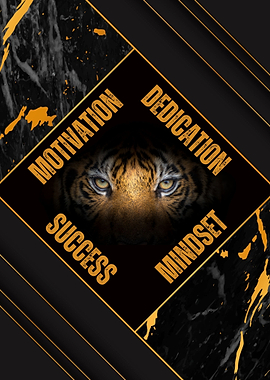 Motivational Square Tiger