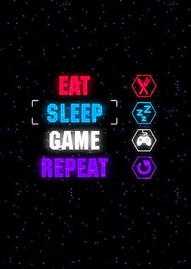 Eat Sleep Game Replay Art