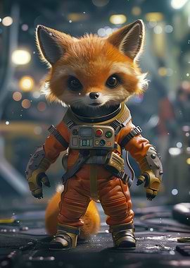 Astronaut Fox Adventurer