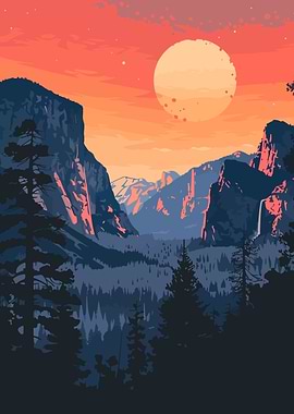 Yosemite Mountain Art