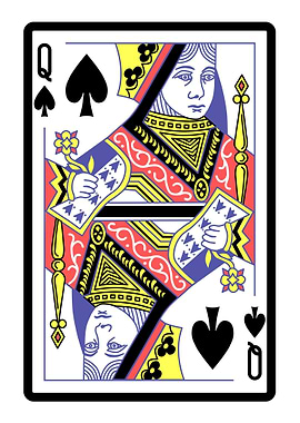 Queen of Spades Card