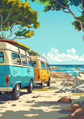 California campers beach
