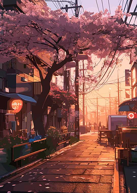 Japanese Street Sakura
