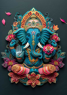 Ganesha Paper Art