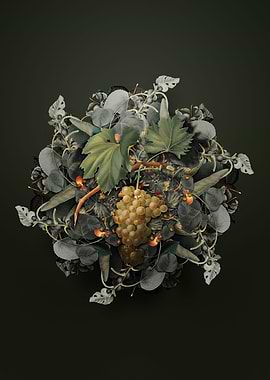 Grape Vine Fruit Wreath