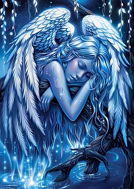 Blue Neon Sleeping Angels