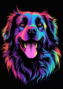 Dog Animal Neon Pet Friend
