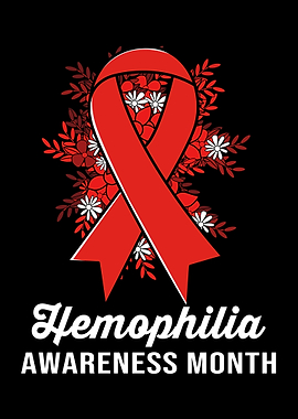 Hemophilia Flower Ribbon