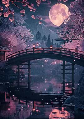 Cherry Blossom Landscape