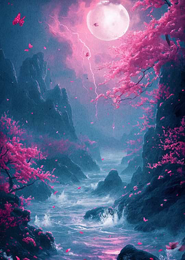 Cherry Blossom Landscape