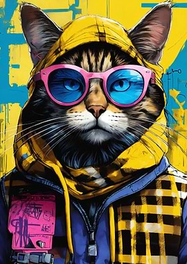 Art Retro Cat