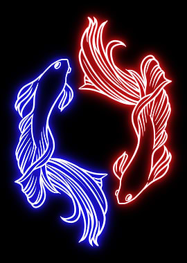 Betta fish neon