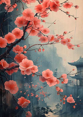 Cherry Blossom Landscape