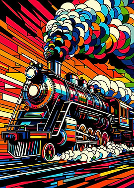 steam train sunset wpap
