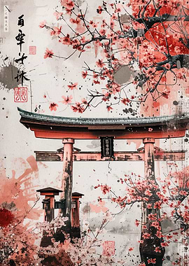 Cherry Blossom Landscape