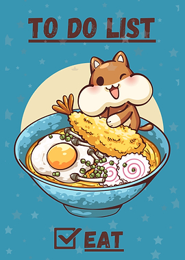 cute hamster eating ramen