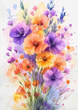 watercolor flowers