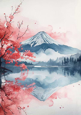 Cherry Blossom Landscape