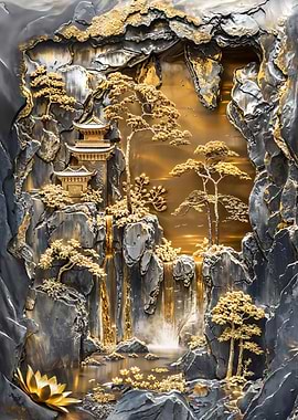 Golden Lotus Zen Garden