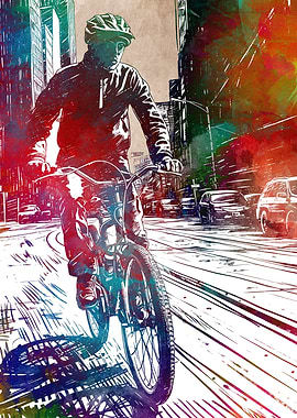 Cycling sport art 1
