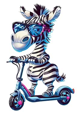 Zebra Scooter Gift