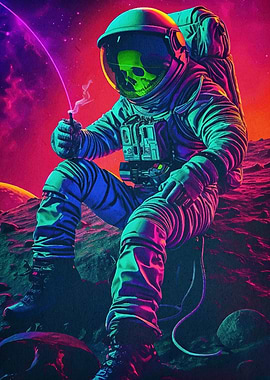 Astronaut Space Neon