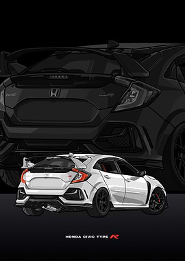 honda civic type r white