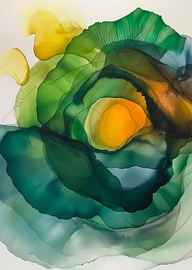 Alcohol Ink Floral Art