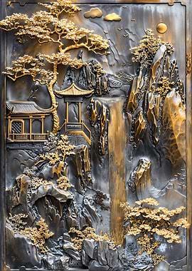 Mystical Golden Zen Temple