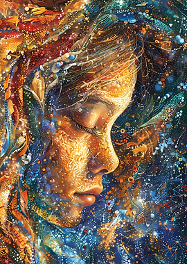 Mesmerizing Cosmic Goddess