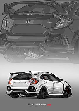 honda civic type r white