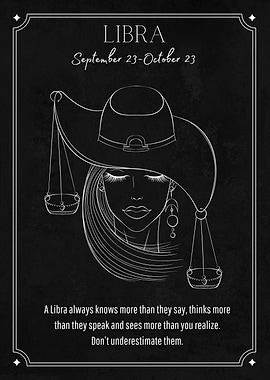 Libra as a Girl in Hat