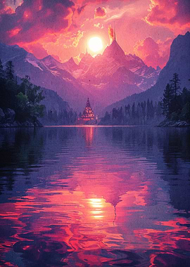 Beautiful Mountain Sunset