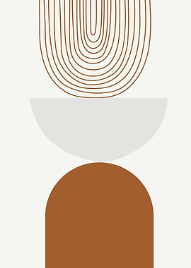 Retro rainbow geo shape