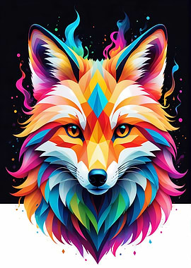 Geometric Color Fox