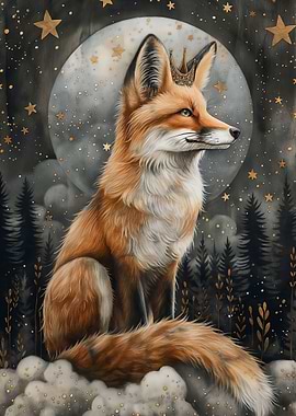 Whimsical Red Fox Artwork