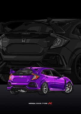 honda civic type r violet